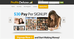 Desktop Screenshot of profitsdeluxe.com