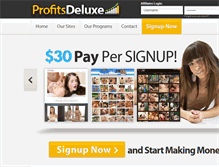 Tablet Screenshot of profitsdeluxe.com